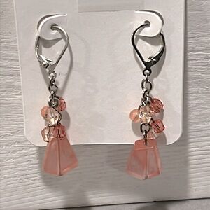 Vintage Pink Dangly Earrings